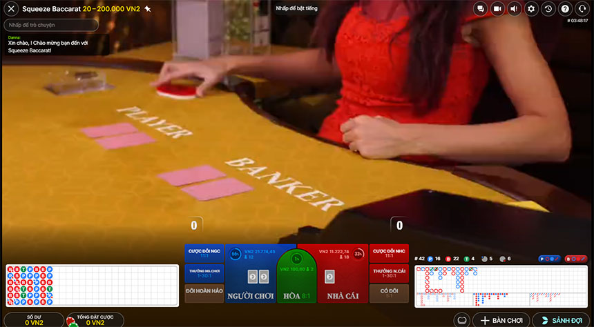 Tìm hiểu về trò chơi Baccarat Squeeze